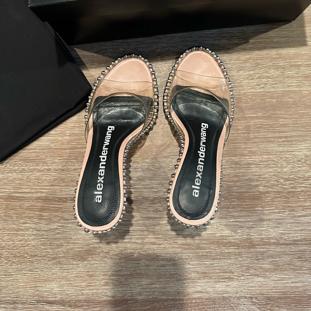 Alexander Wang Nova 95 Mule Calf PVC size 36 Color 272/Sandstone.